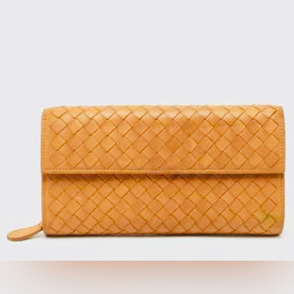 Bottega Veneta Brown Woven Wallet